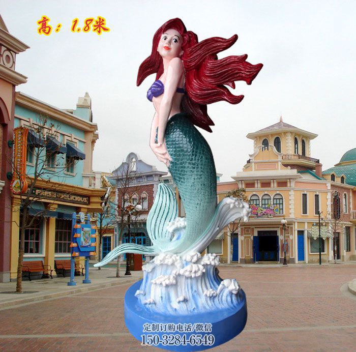 百色水景美人鱼雕塑 风景区几何雕塑 广场小品