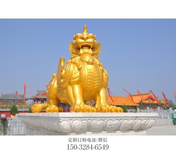柳州广场貔貅雕塑，动物彩绘雕塑，抽象效果
